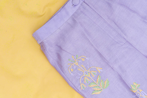 Bayan Hand-Embroidered Lavender Pant